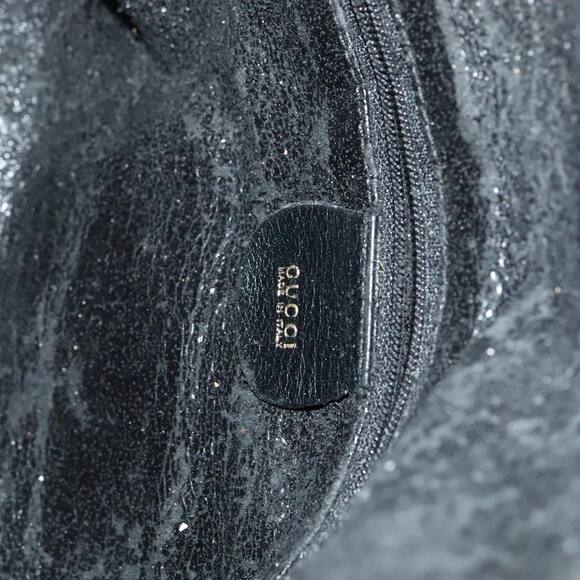 GUCCI Bamboo Hand Bag Leather Black Gold 001 1781 001 1781 - Picture 14 of 16